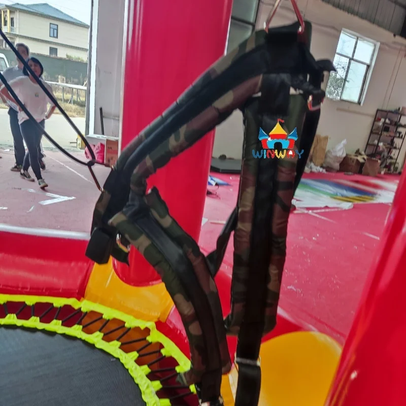 wholesale diameter 3m PVC inflatable bungee single jump jumping trampoline for children adults playing
