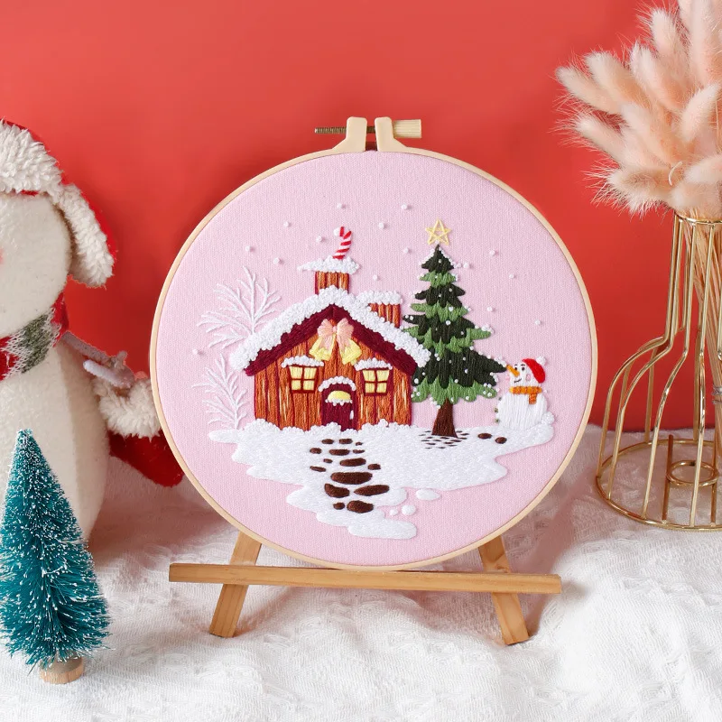 Wholesale Cheap Christmas Embroidery kit with Patterns and Instructions Cross Stitch Kits for Adults Beginners