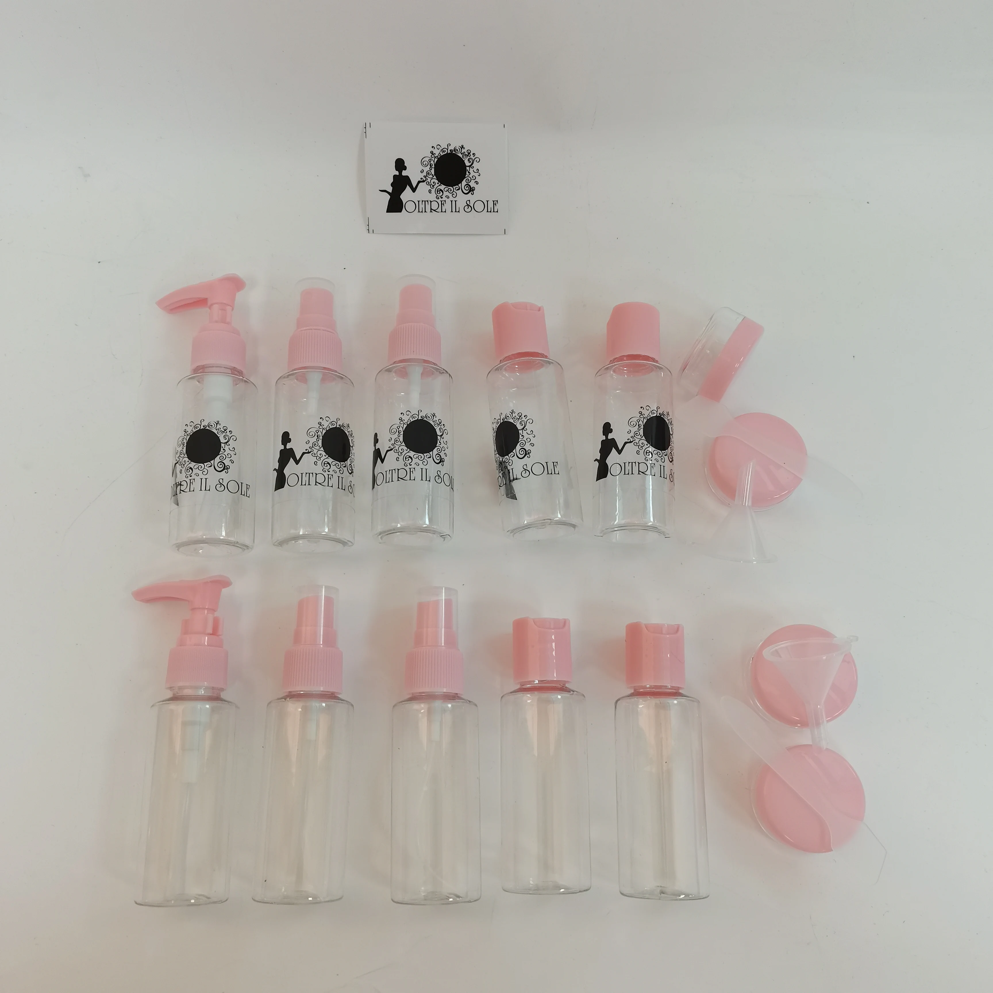 Travel Bottle Set Bottles Toiletries Liquid Containers for Cosmetic Make-up 5 Bottles