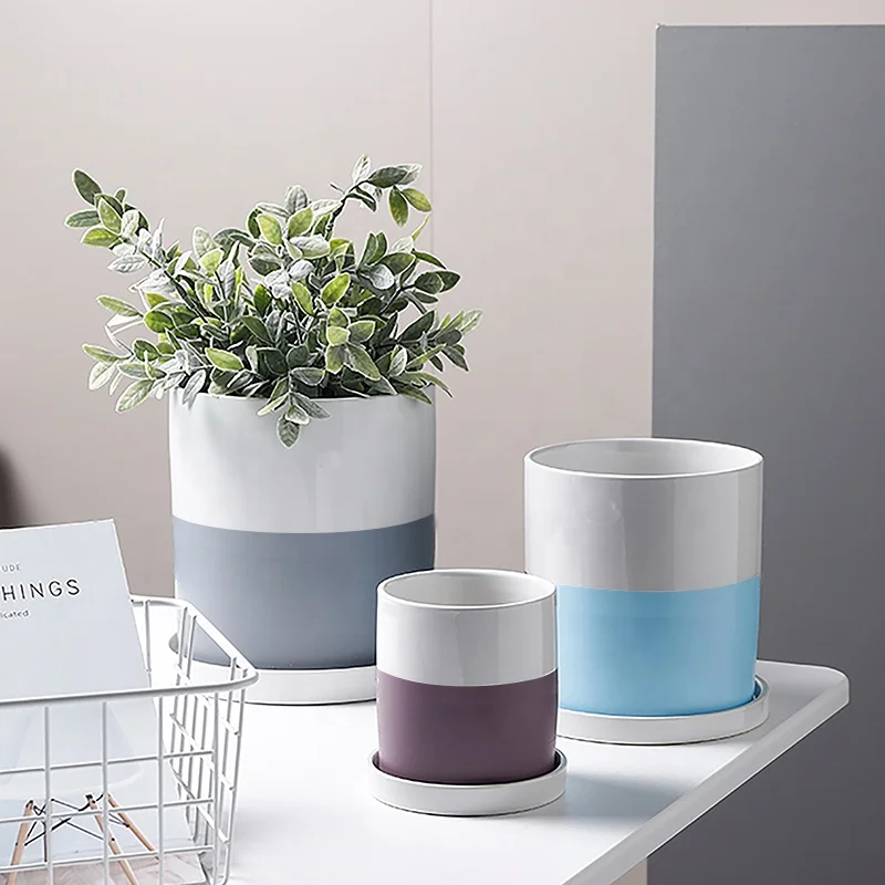 New Product Nodic Elegant Colors Matte Vase Exquisite Cylinder Shape Ceramic Vase