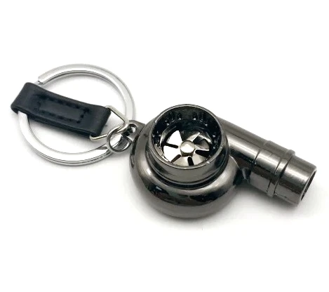 3D Car whistle Turbo Keychain Spinning sound Auto Part Model Turbocharger Promotion Gifts