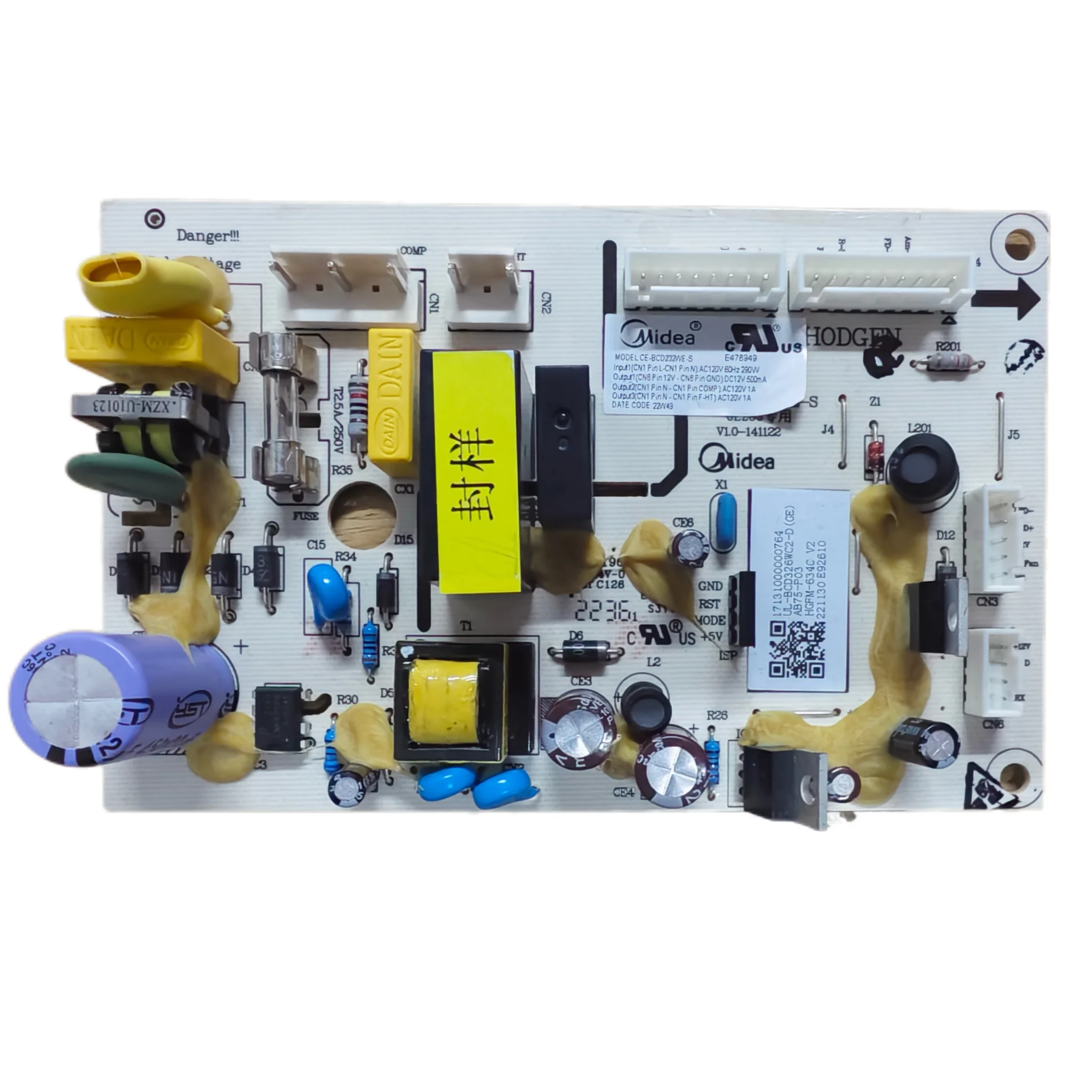 Печатная плата холодильника UL-BCD390WE/BCD326WE 17131000009943/0764 GE390 управления Запасные части