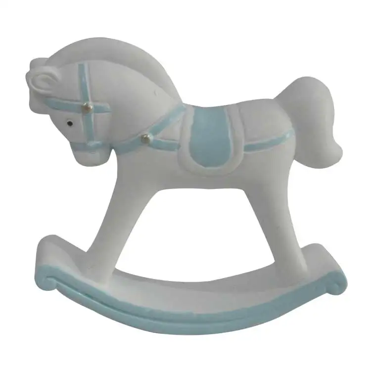 Custom Sculpture Small Baby Boy and Girl Horse Figurine Fancy Gifts Polyresin Baby Shower Figurines