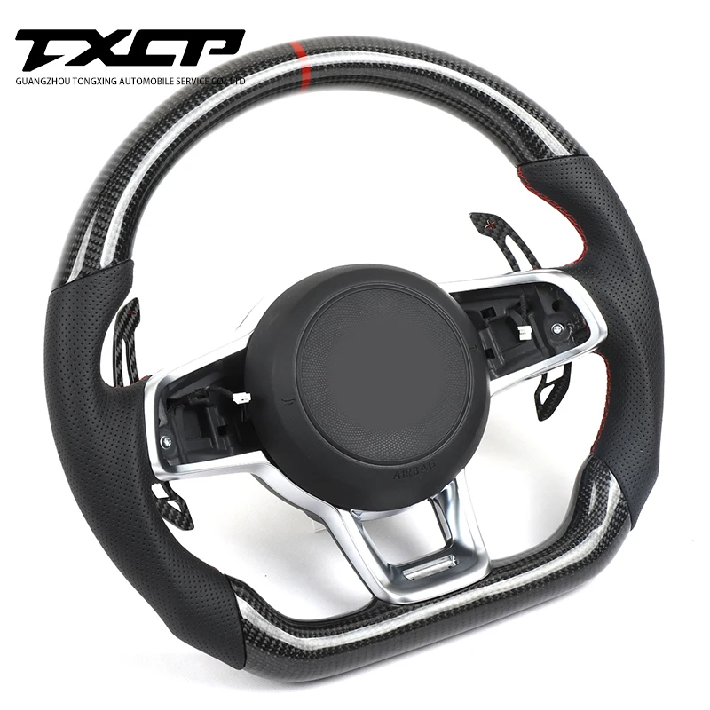  Пользовательское светодиодное рулевое колесо из углеродного волокна для VW Gti Gts R Gli Gtd гоночное