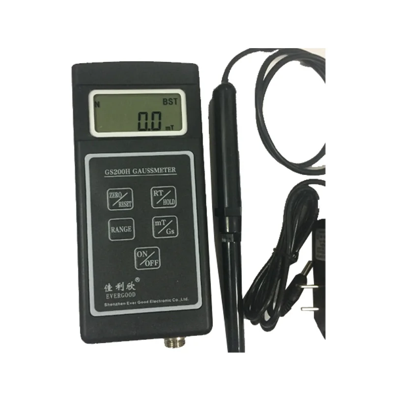 0 ~ 200mT ~ 2000mT Magnetic Measurements Gauss Meter Magnetic Field Gauss Meter GS200H
