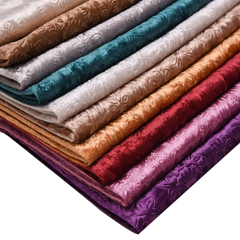 cheap price embossed velvet fabric superior sofa upholstery curtain fabric