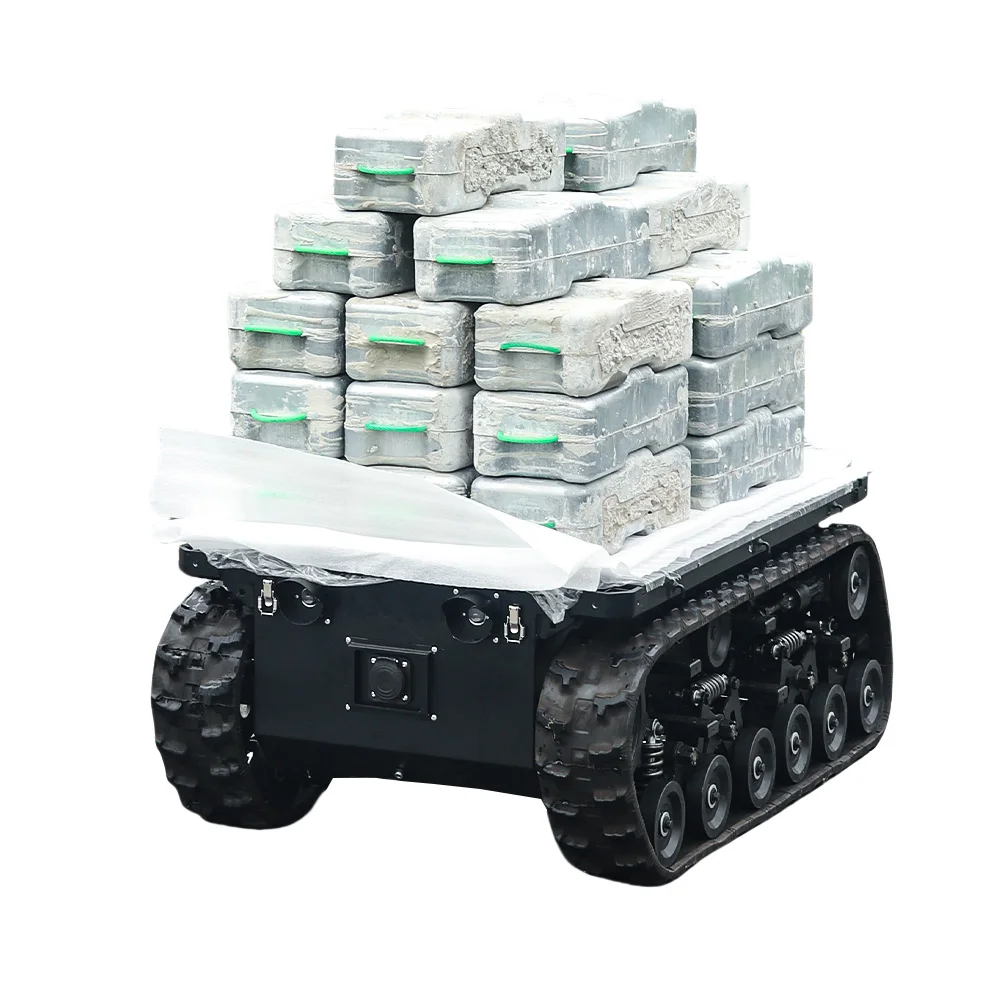 strong outdoor off-road ability treppenraupe  ugv robot transport vehicle agriculture snow robot  Tins-12E