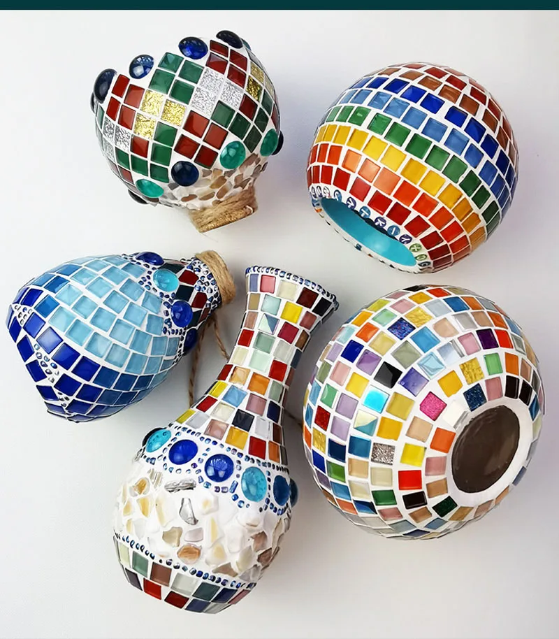 1100 Pieces Mosaic Tiles Squares Crystal Mosaic Stained Glass Kits for Adults Crafts Supplies DIY Picture Frames Handmade