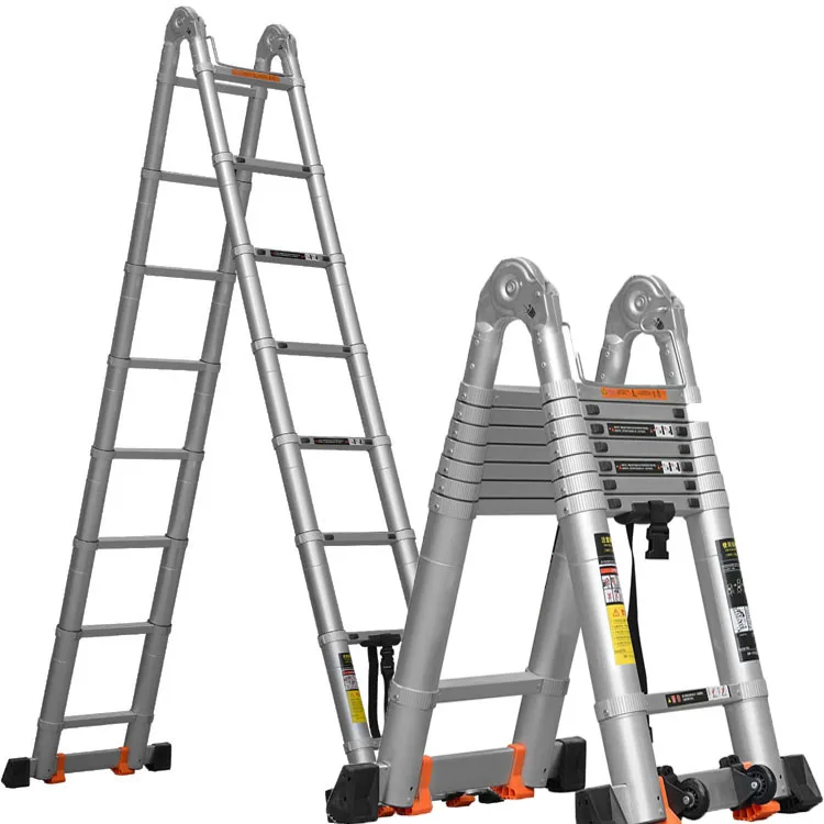 Многофункциональная телескопическая алюминиевая лестница MIDOLI с регулируемой длиной