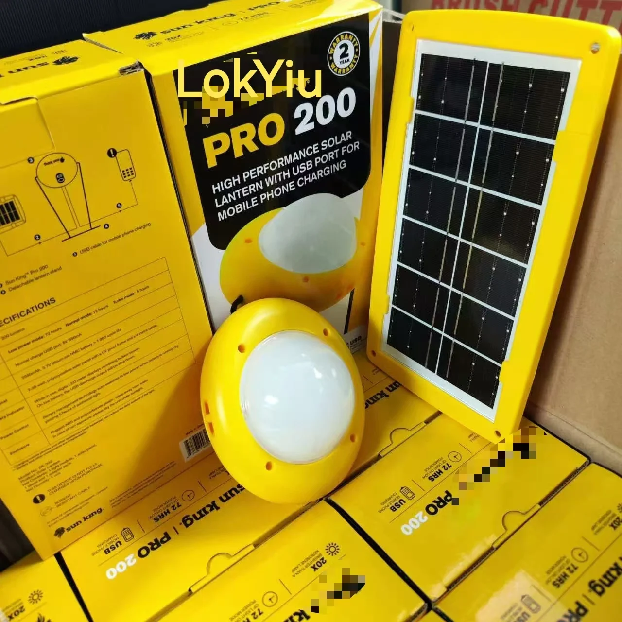 Lok Yiu  New Solar Reading Lights TJ-200 with 6V3.5W solar panel or the iron bracket