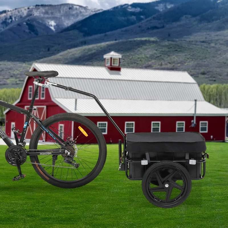 Sturdy And Secure 50/60Kg Load Capacity Off Road Camper Trailer Quick Links Detaches Bike Cargo Camping Trailer For Bicycle