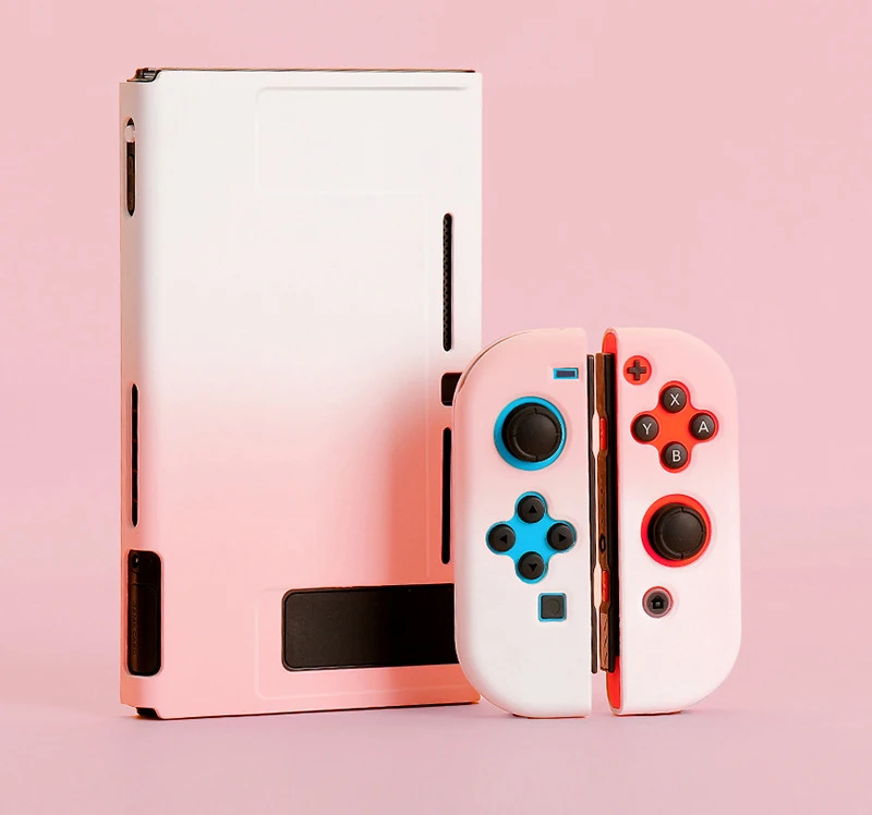 INS Hot New Arrivals Cute White Pink Gradient Shell Storage Case For Nintendo Switch