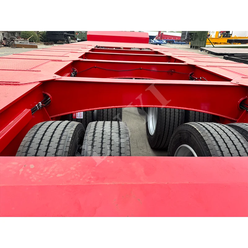 5 Lines 10 Axles Transport 120 Ton Lowboy Semi Trailer Low Bed Trailer Special for transportation of large machinery equipment