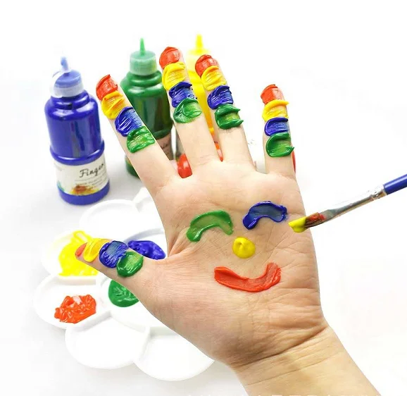 wholesale colorful 120ml water based acrylic paint set for children drop bottle