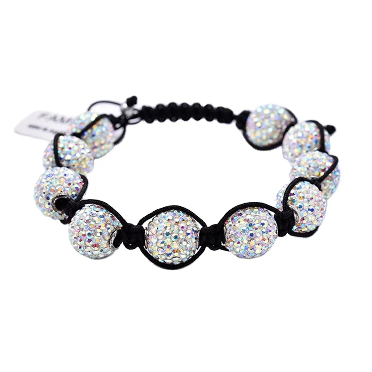 Fashion rainbowstone charm bracelets 15 grams wholesale leather rope bracelet for women
