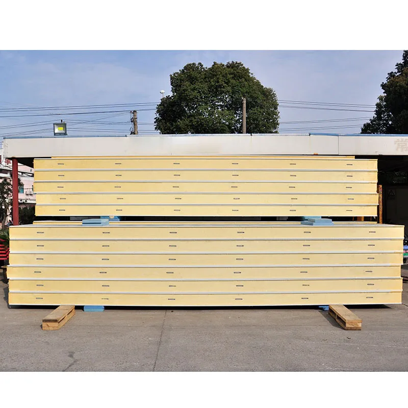 Top Quality goods insulated exterior sandwiched wall panels high density polyurethane panel good insulator