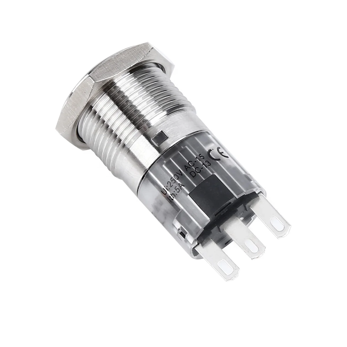 New series ONPOW LAS1AGQ16 16mm 1NO1NC momentary button ON/OFF power symbol push button switch