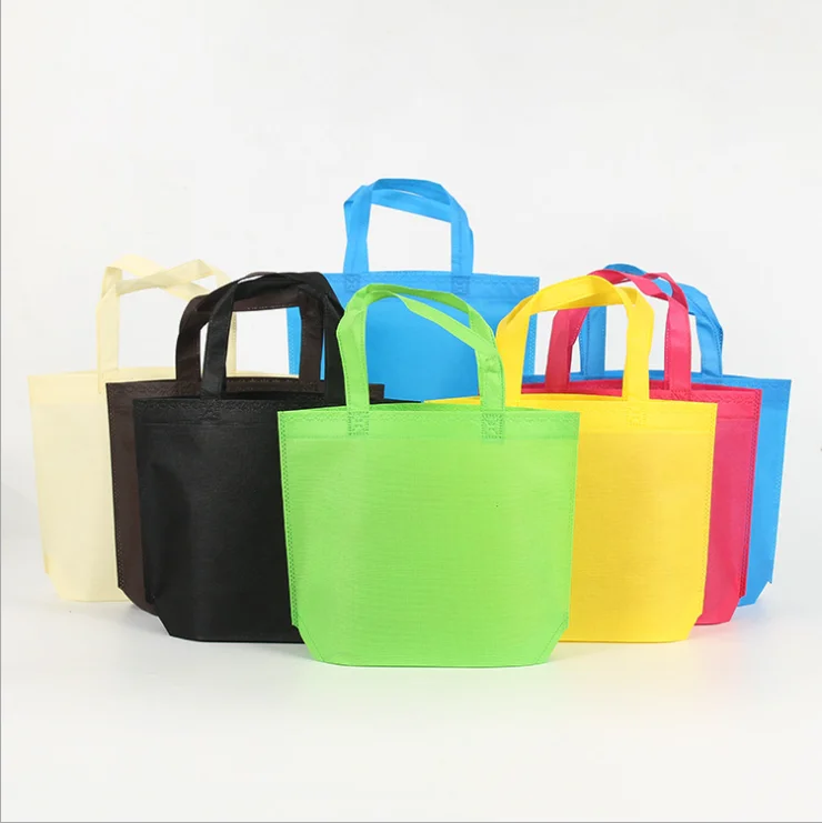 Custom logo pp non woven nonwoven reusable market shopping tote bag with logo