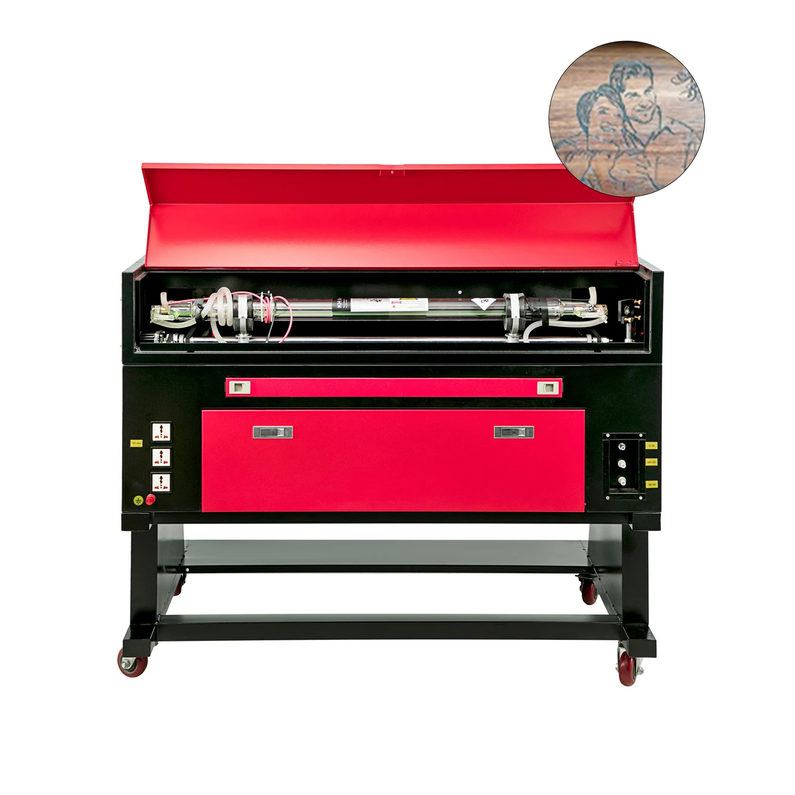 PEIXU- 7050 Poland/Czech/Germany/US 80W CO2 Laser Engraving Machine Cutter With Auxiliary Rotary Device Laser Engraver
