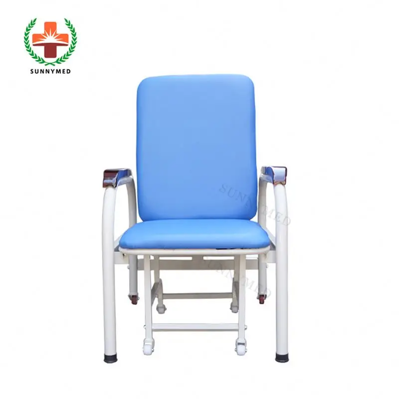 Sy-R132 Hospital Patient Room Portable Foldable Accompany Chair Escort Bed Waiting Chair Accompany attendant chair For Hospital
