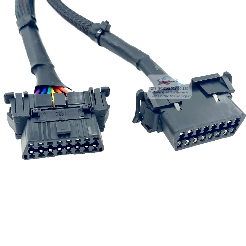 Custom OBD Splitter Cable OBD 16pin male to female Y Shape  Cable
