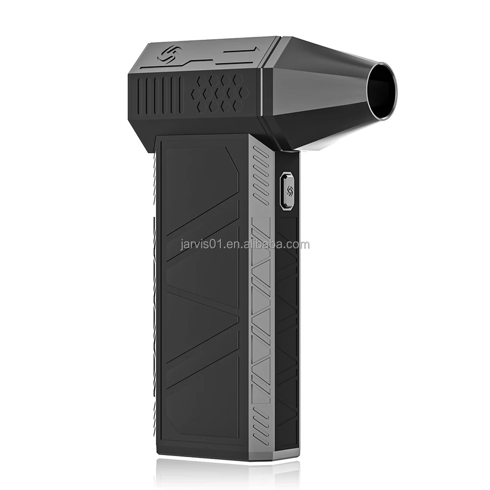 Portable Turbo Jet Fan Black Electric DIY Gun Blower for Cars Fast Charging for Outdoor Hotels and Vacations