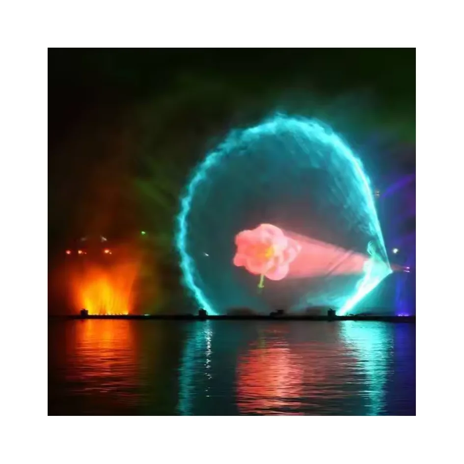 outdoor lake or river installed 5m/10/15m height water screen movie fountains