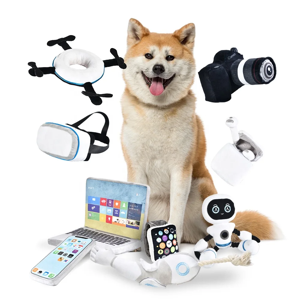 Высокотехнологичная серия, умная электронная форма, случайный выбор, 5 шт., набор плюшевых игрушек для собак, коробка для любопытных питомцев