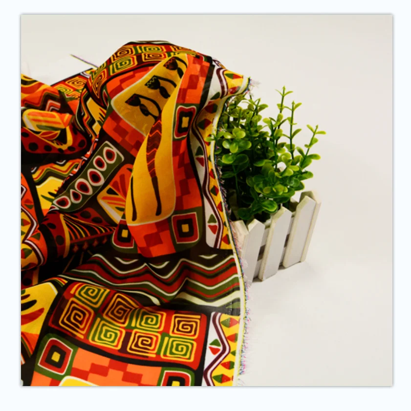50D polyester Korean chiffon fabric african fashion print chiffon fabric for scarf