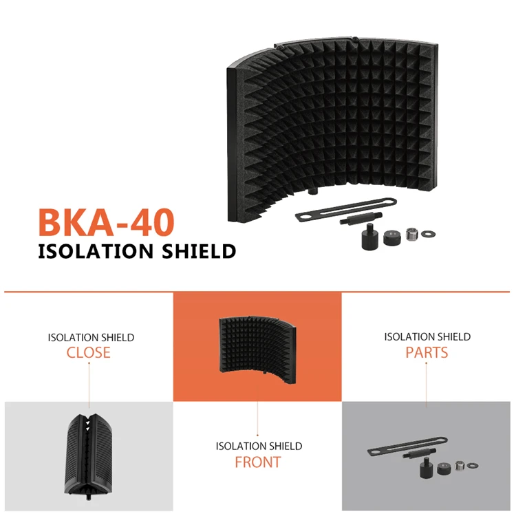 Most Popular Foldable Steel Studio Microphone Isolation Shield Professional Recording Tool