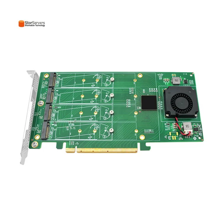 4 порта PCIe 3 0x16 NVMe адаптер PLX8747 M.2 SSD адаптера с