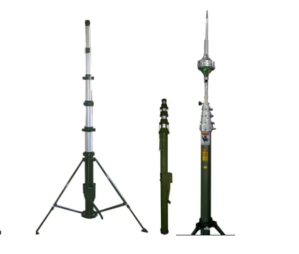 Ручная телескопическая мачта и полюсная ручная лебедка с приводом на 16 м для осветительной камеры