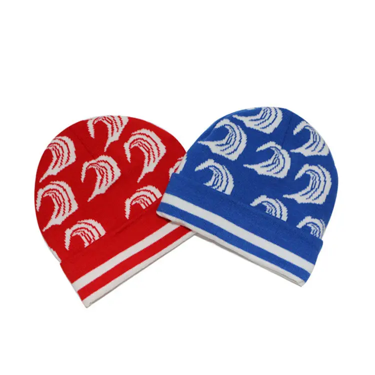 Custom Designer Unisex Sports Beanies Knitted Hat Embroidered Letters Logo Rubber/PU Leather Badge Patch Outdoor Fishing Cycling