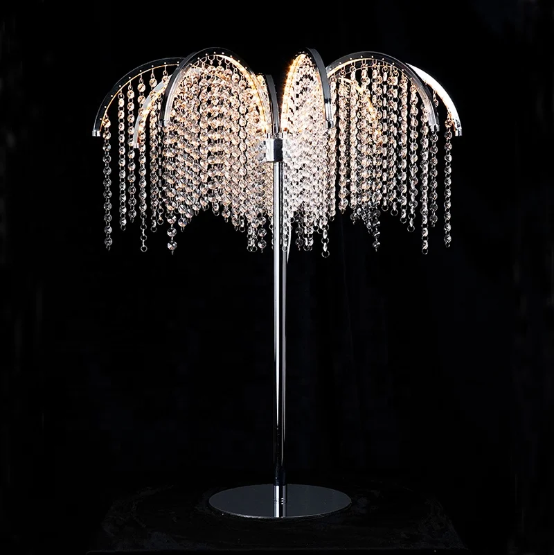 New crystal tree acrylic wireless  change light color candle lamp table centerpiece  flower stand table lamp