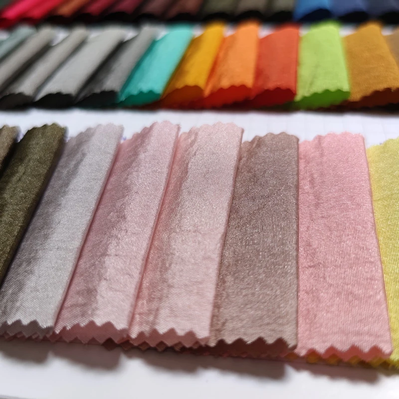 high quality 290T 100% nylon shiny wrinkle 70D Polyamide taffeta fabric for jacket, coat, bag cloth