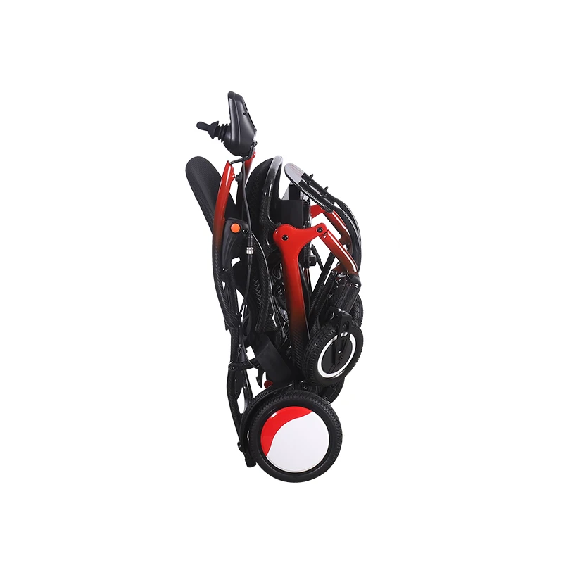 Light weight folding carbon fiber electric wheelchair electric foldable lightweight electric scooter wheelchair for disabled
