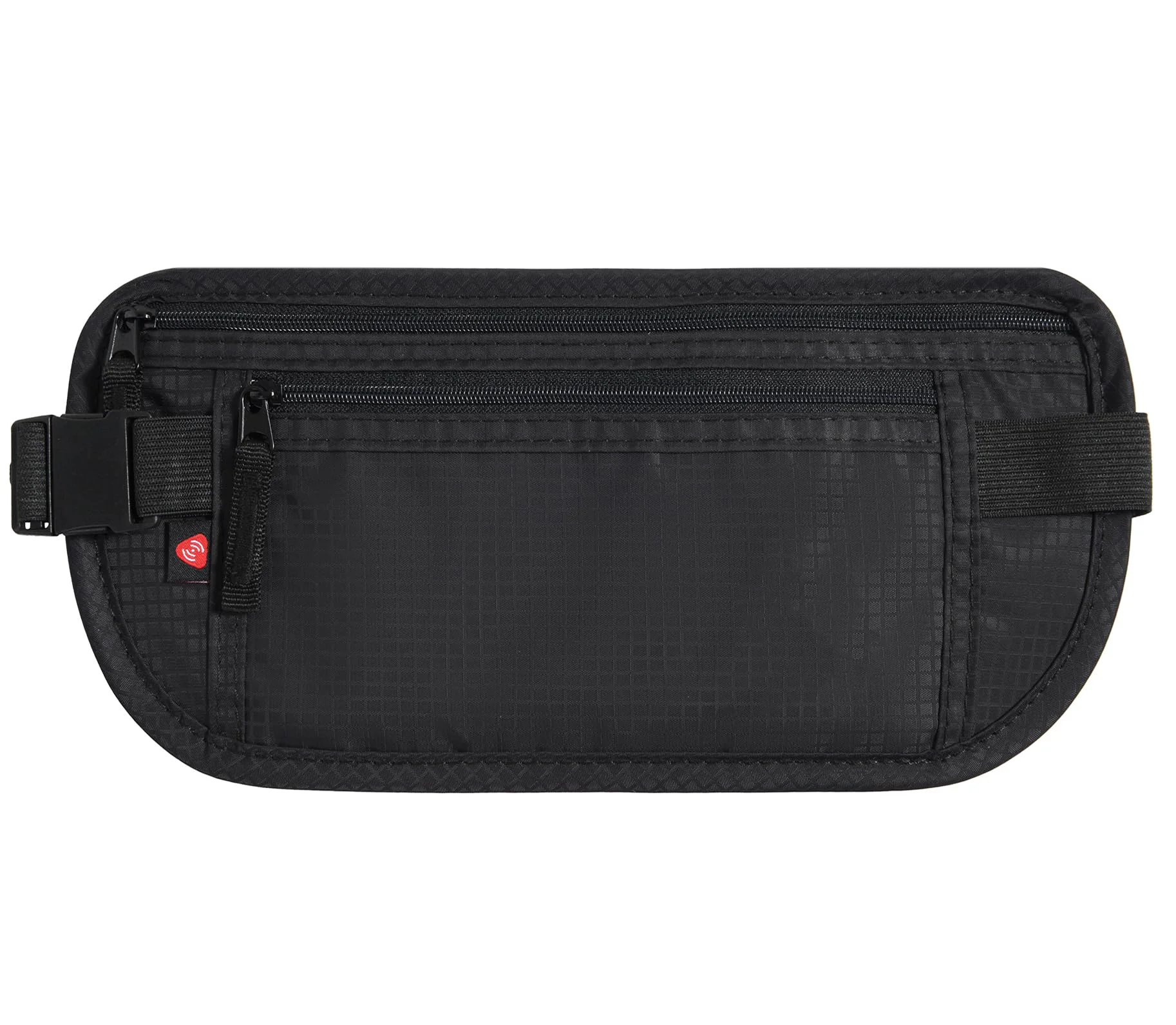 QQgift OEM Custom Travel Slim Passport Holder Secure Hidden RFID Hiking Travel Wallet Fanny Pack Waist Running Money Belt Bag