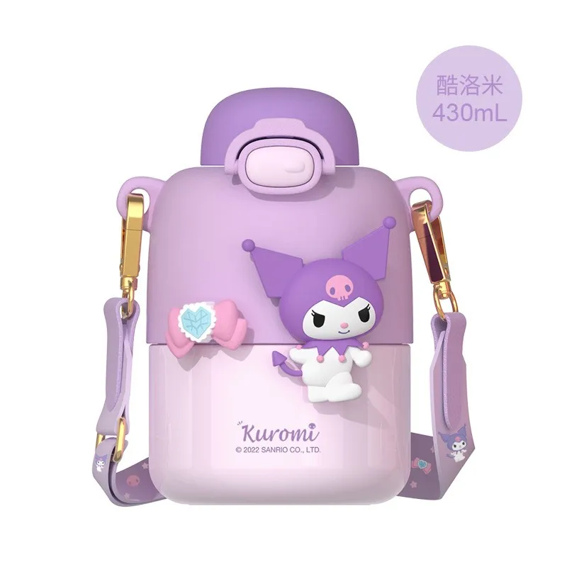 Free Shipping Vacuum Cup Sanrio Cartoon Water Suction Cup Cover 316 Children Stainless Steel Kettle Portable Bounce