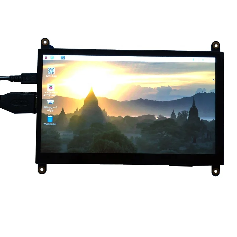 7Inch LCD Display Tn or IPS Viewing Angle Resolution 1024x600 LVDS Interface for Industrial Control Wholesale