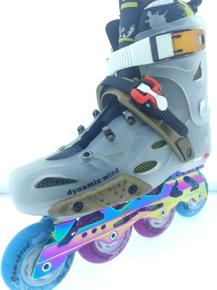 Urban Freestyle Slalom Hard boot Flashing Roller Inline Skate For Adult
