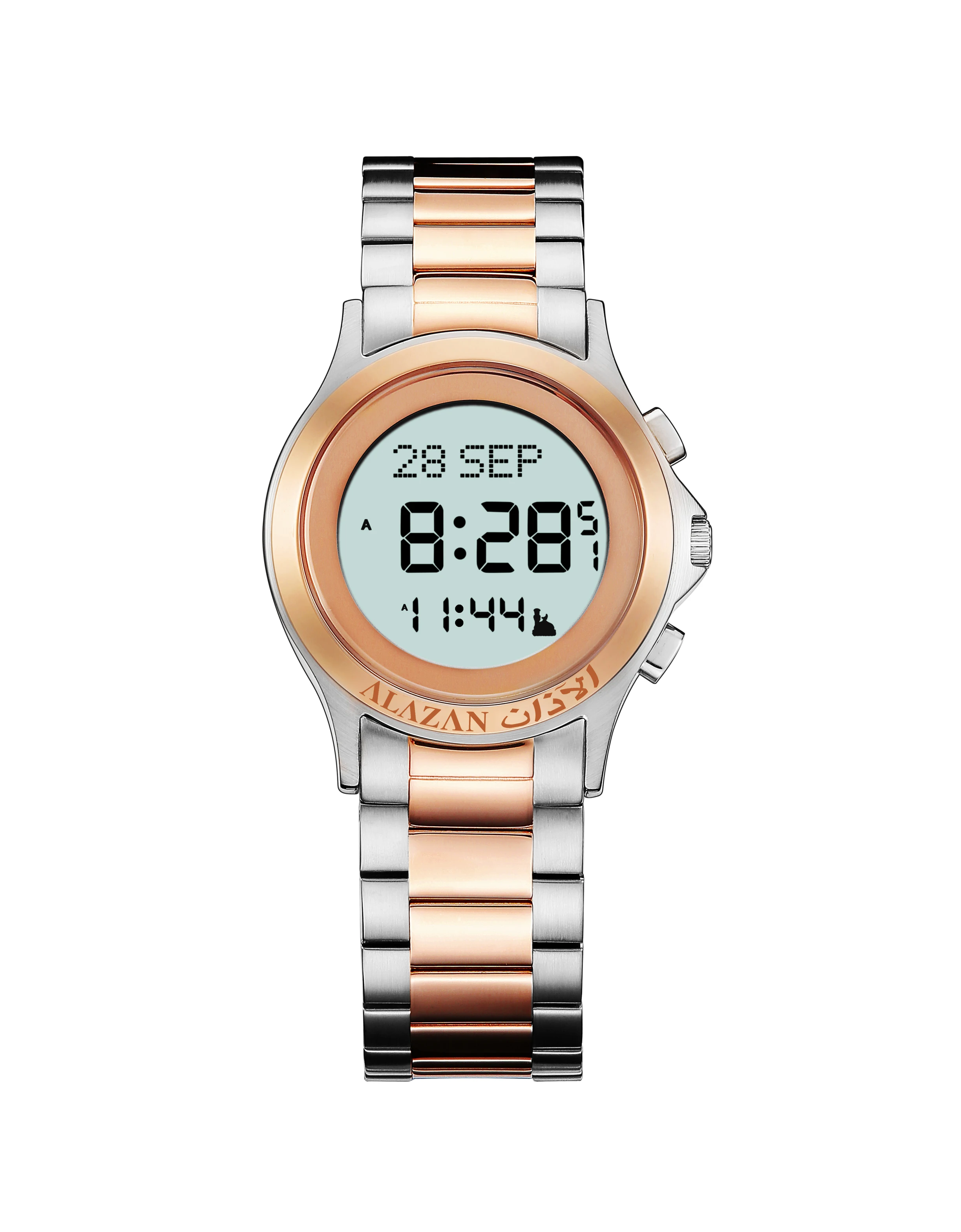 Latest Analog Digital Islamic Azan Free Wrist Watch with Water Resistant qibla digital compass taqweem selection
