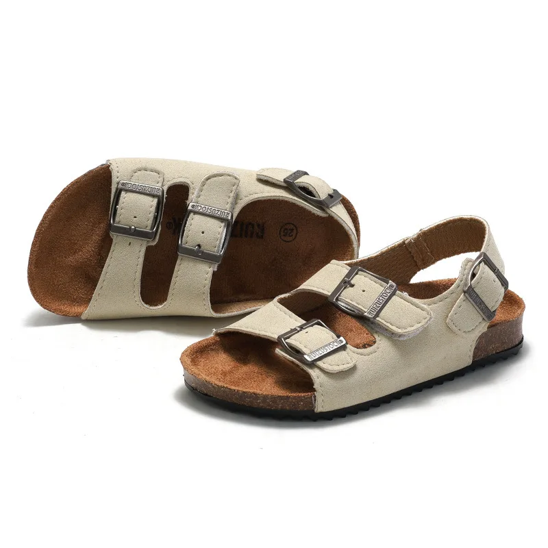 Unisex 2024 hot selling wood slipper anti-slip sandal shoes for 2-14 years boys and girls