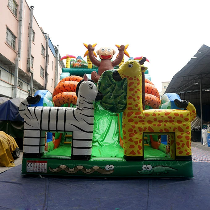 Top Quality Inflatable Bounce Trampoline Kids Play Castle Jumping Bouncy House Inflatable Trampoline With Air Blower