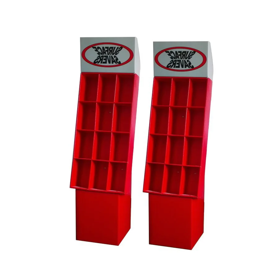 Retail Cardboard Floor Display Stand Single Sided Stand Folding Pop Up Cardboard Display Stand