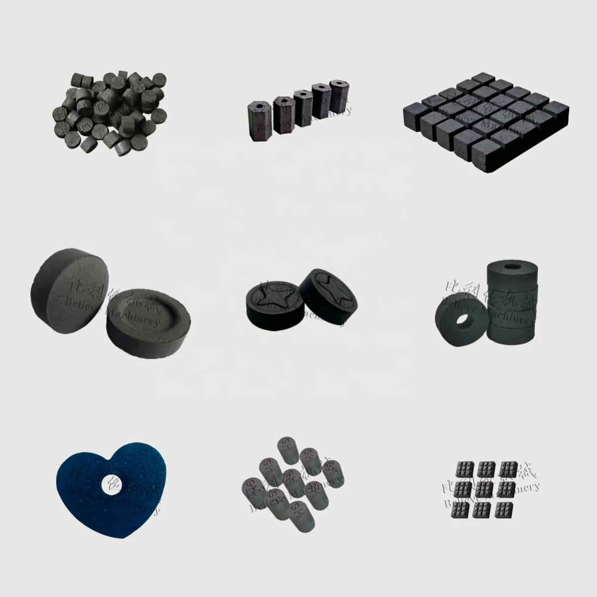 BBQ charcoal hydraulic press hydraulic briquette press machine round square and other shapes hookah coal production line