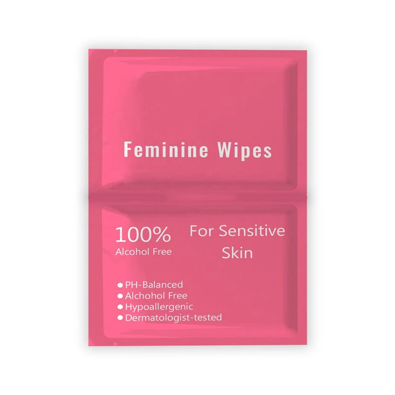 Private Label Individual wrapped 99% Pure Water Cleaning Organic Feminine Hygiene Intimate Wipes