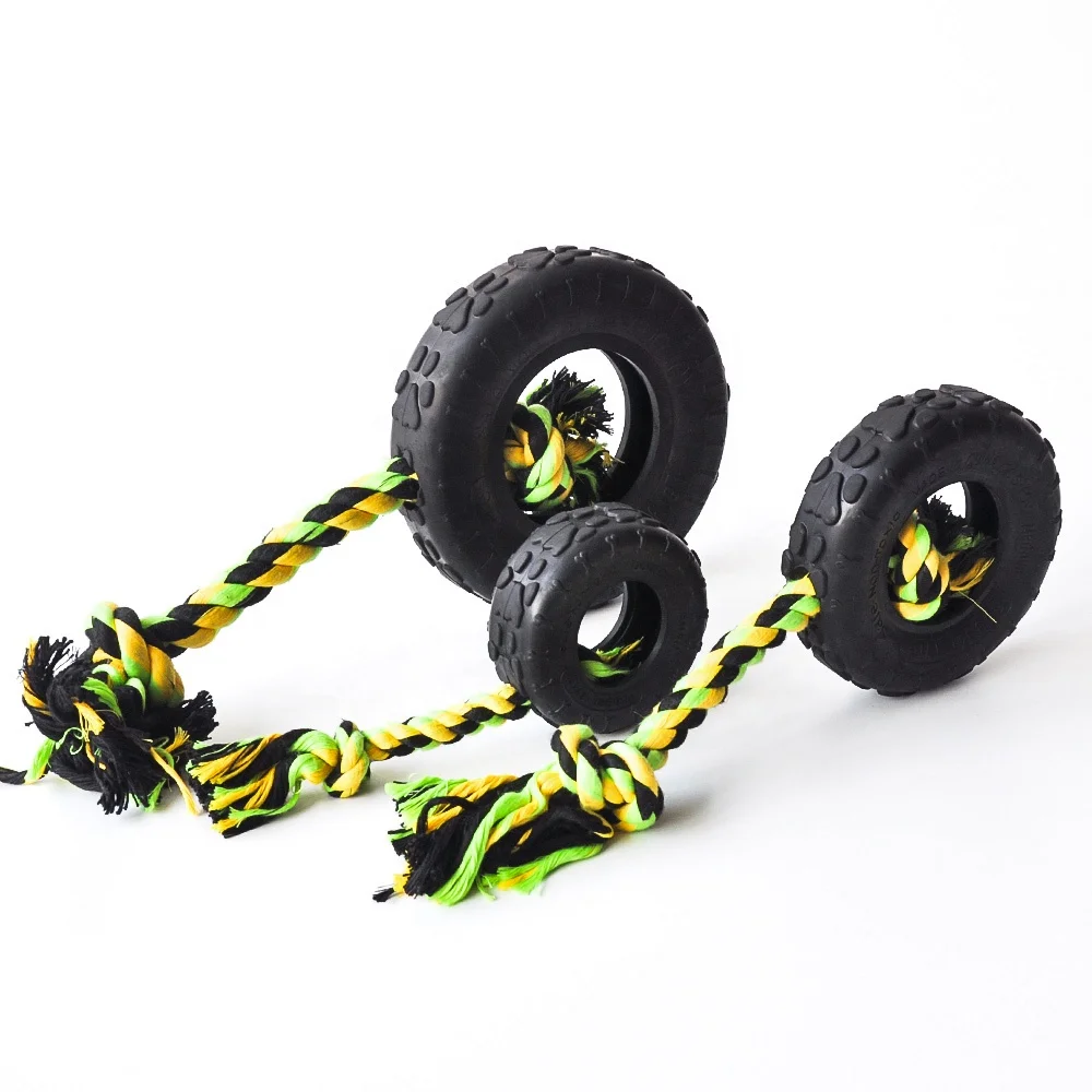 Rubber Bite Resistant S M L ECO-friendly Tyre Chew Toy Pet Training Dog Chew Toy Interactive Toys