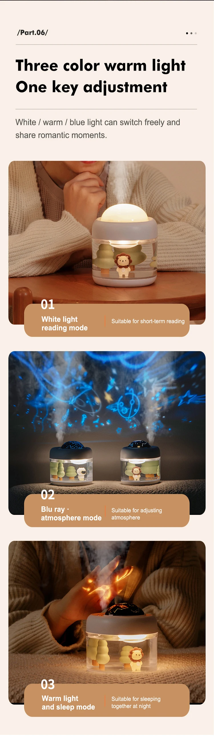 New Product Ideas 2021 Humidifier 500ml Colorful Night Light Cute Pink Humidifier