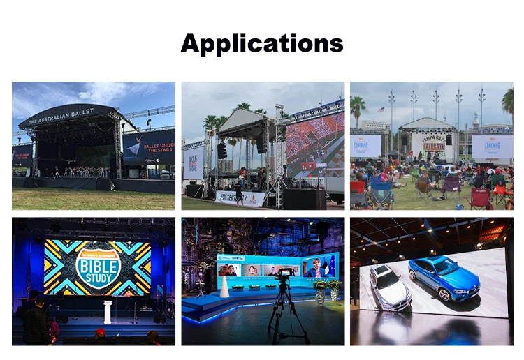 Customized Led Screen P3 P3.91 500*500mm 500*1000mm  Die-casting Aluminum Led Rental Slim Video Outdoor led display Screens