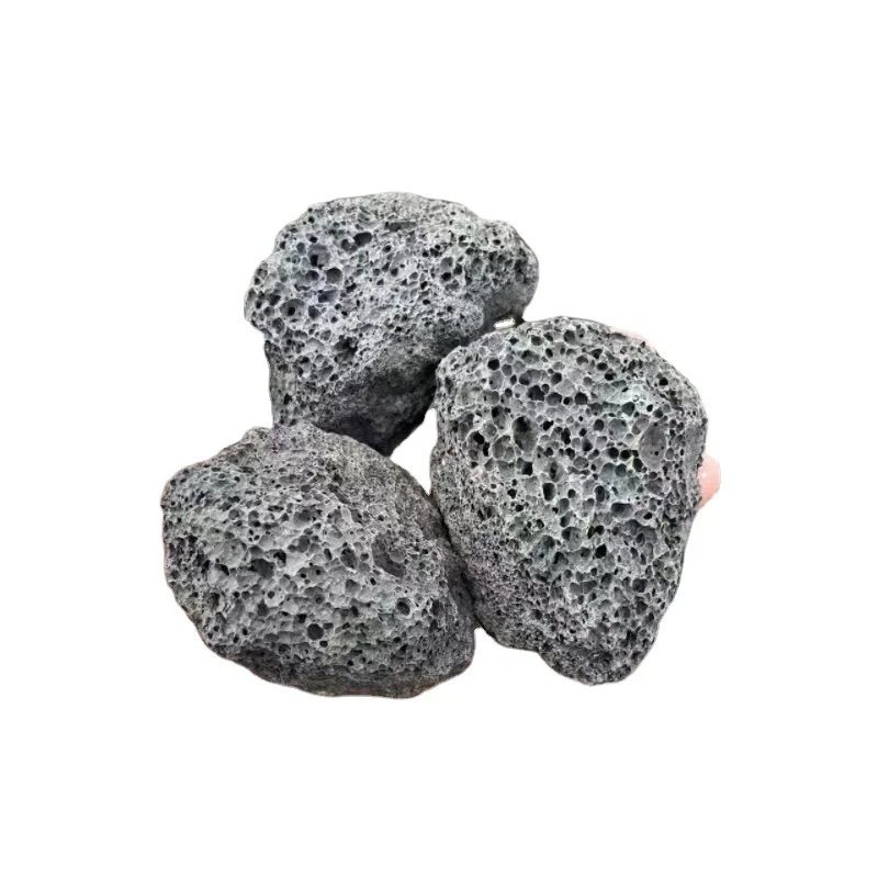 Bagged clean lava rocks are used in aquariums to decorate lava rocks, volcanic rocks, basalt lava